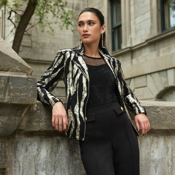 244297 Black & Gold Jacket by FRANK LYMAN